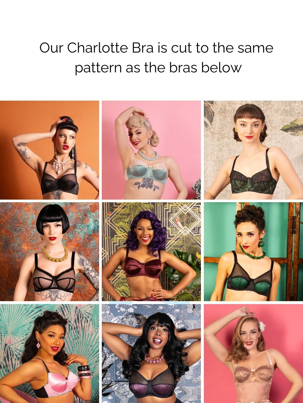 1950s bra style grid