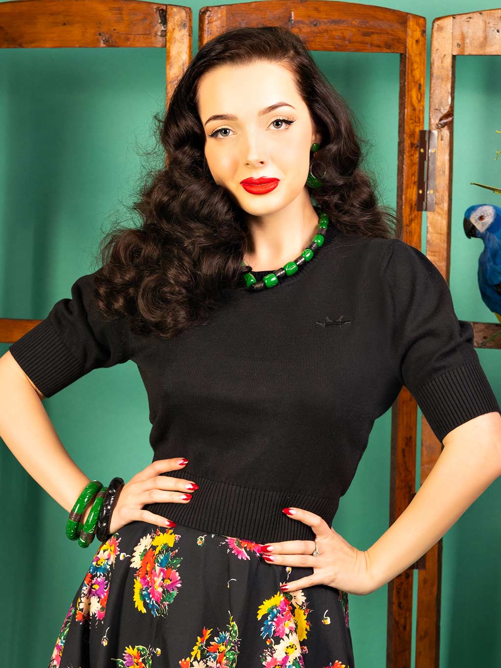 Jayne 1950s Short Sleeve Jumper