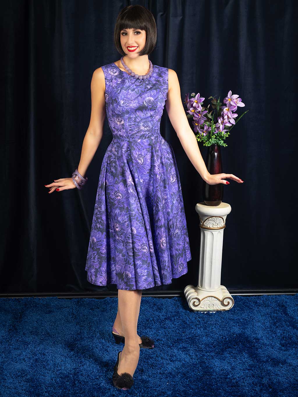 Purple 1950's deals style dresses